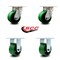 Service Caster 4 Inch Kingpinless Green Poly on Steel Wheel Swivel Caster Swivel 2 Rigid, 2PK SCC-KP30S420-PUR-GB-2-R-2 - alternate 6